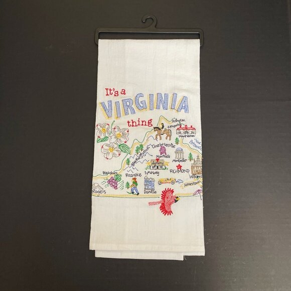 Kay Dee Designs It’s a State Thing Virginia Embroidered Flour Sack Towel Cotton - Picture 1 of 5